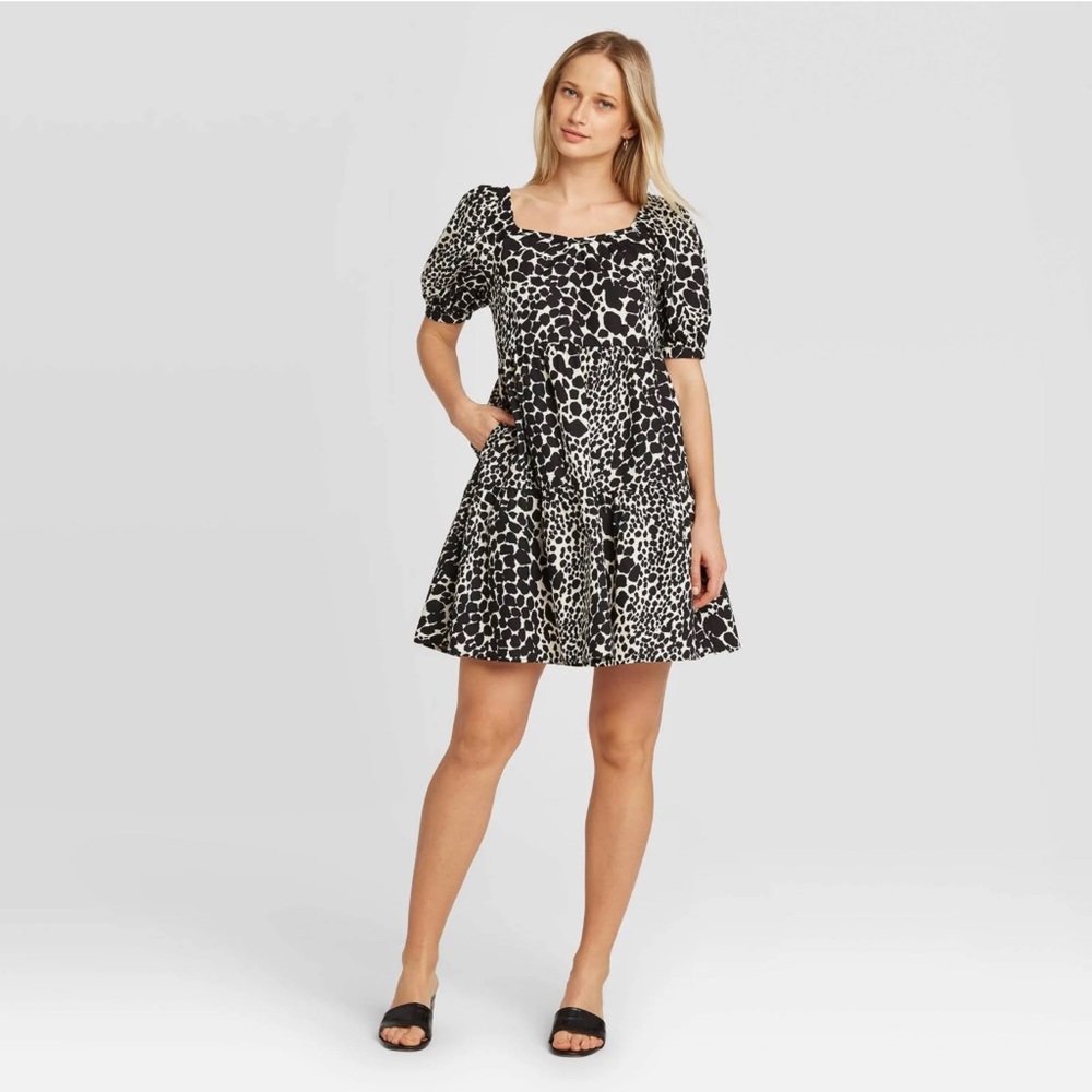 Who What Wear Babydoll Dress with Puff Sleeves.